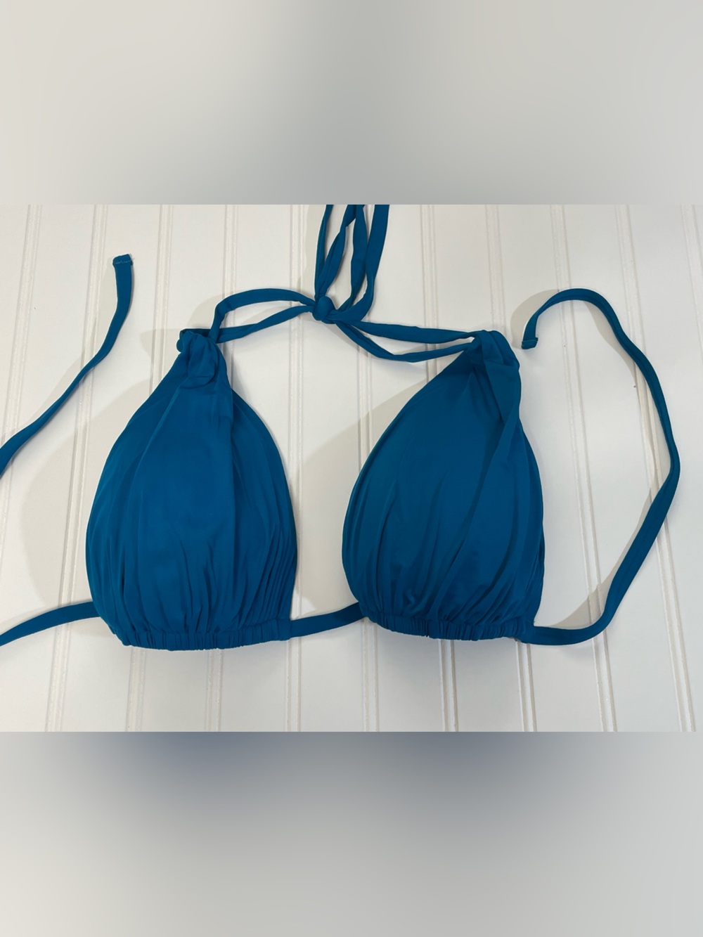 La Blanca Halter Style Bikini Top Size 14 Shade of Blue